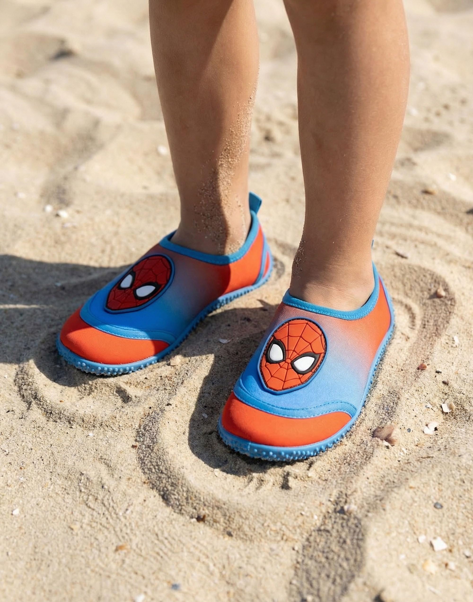 Marvel Zapatos acuáticos Spiderman Rojos y Azules para niño Calzado Piscina Suela Texturizada