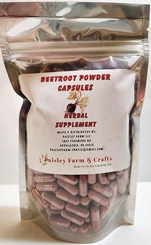 Cápsulas de polvo de remolacha 300 Ct - Suplemento herbario puro, fresco bajo demanda!