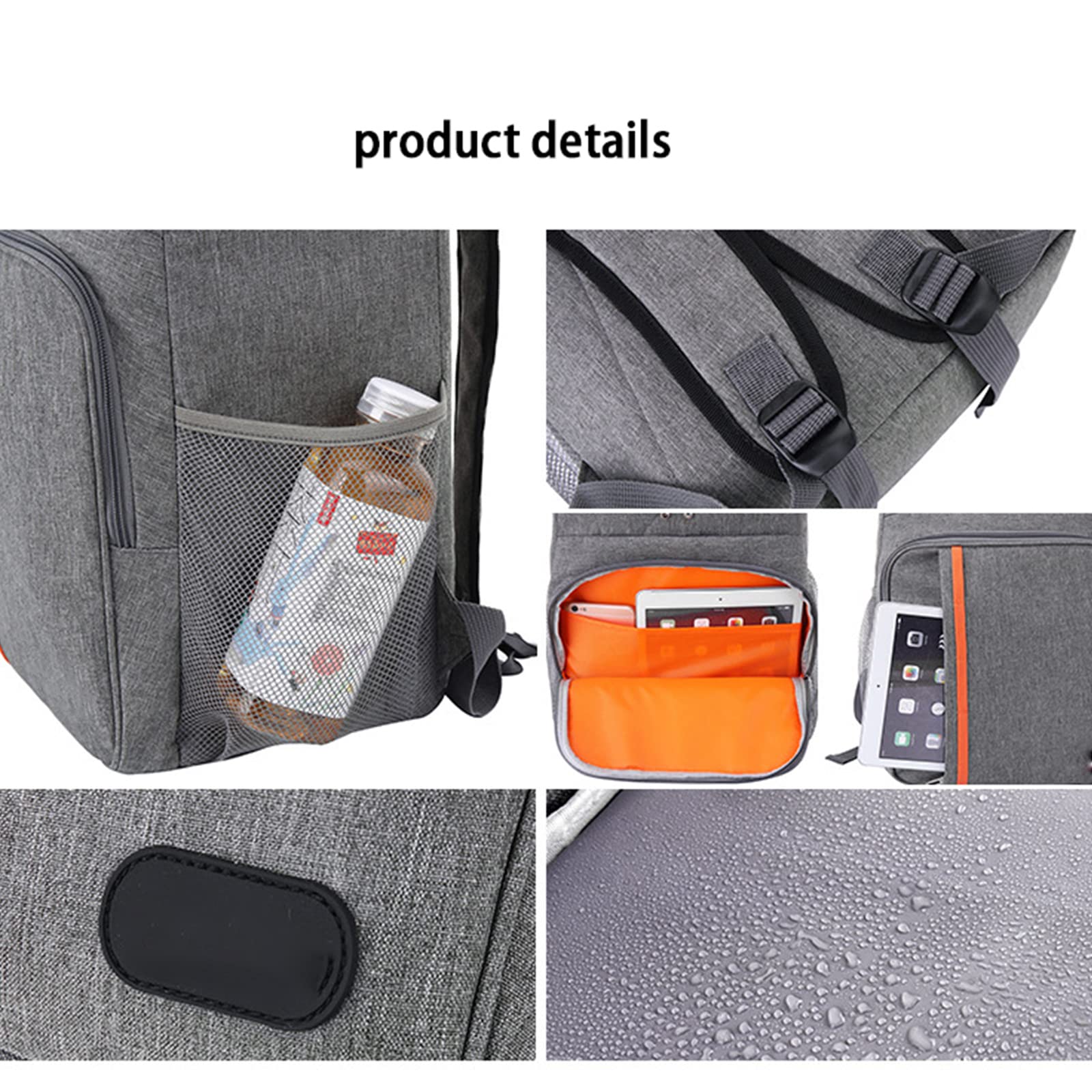 18L Borsa Termica per Alimenti con Isolamento Termico a Grande capacità Zaino per Borse Termiche Zaino per Picnic Borsa per Il Ghiaccio Addensare Borsa per Alimenti e Bevande