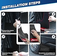 Vista 20 de Universal Mud Flaps Fits Most SUVs/MPVs, Not Full-Size SUVs- Standard Size 4-Piece Soft Glue Fenders Splash Guards Set, Heavy Duty Flexible