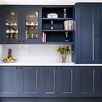 Vista 5 de Ravinte Paquete de 50 pomos de gabinete de cocina de 1-1/4 pulgadas, pomos redondos sólidos para cajones de aparador, pomos de tocador negro mate