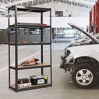 Vista 2 de ERGOMASTER Estantes utilitarios de 5 niveles para garaje, estantería de metal de acero resistente con diseño ajustable, montaje sin pernos