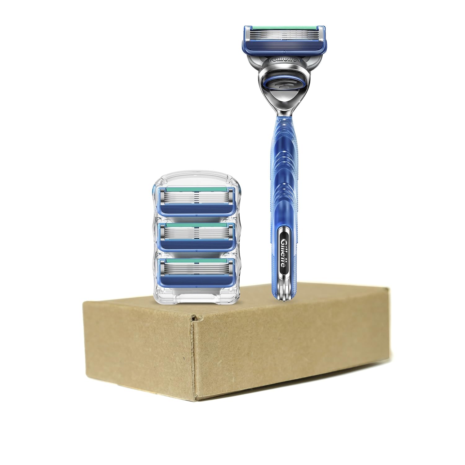 Gillette5 Men's Razor Handle + 4 Refills 1 Count (Pack of 1)