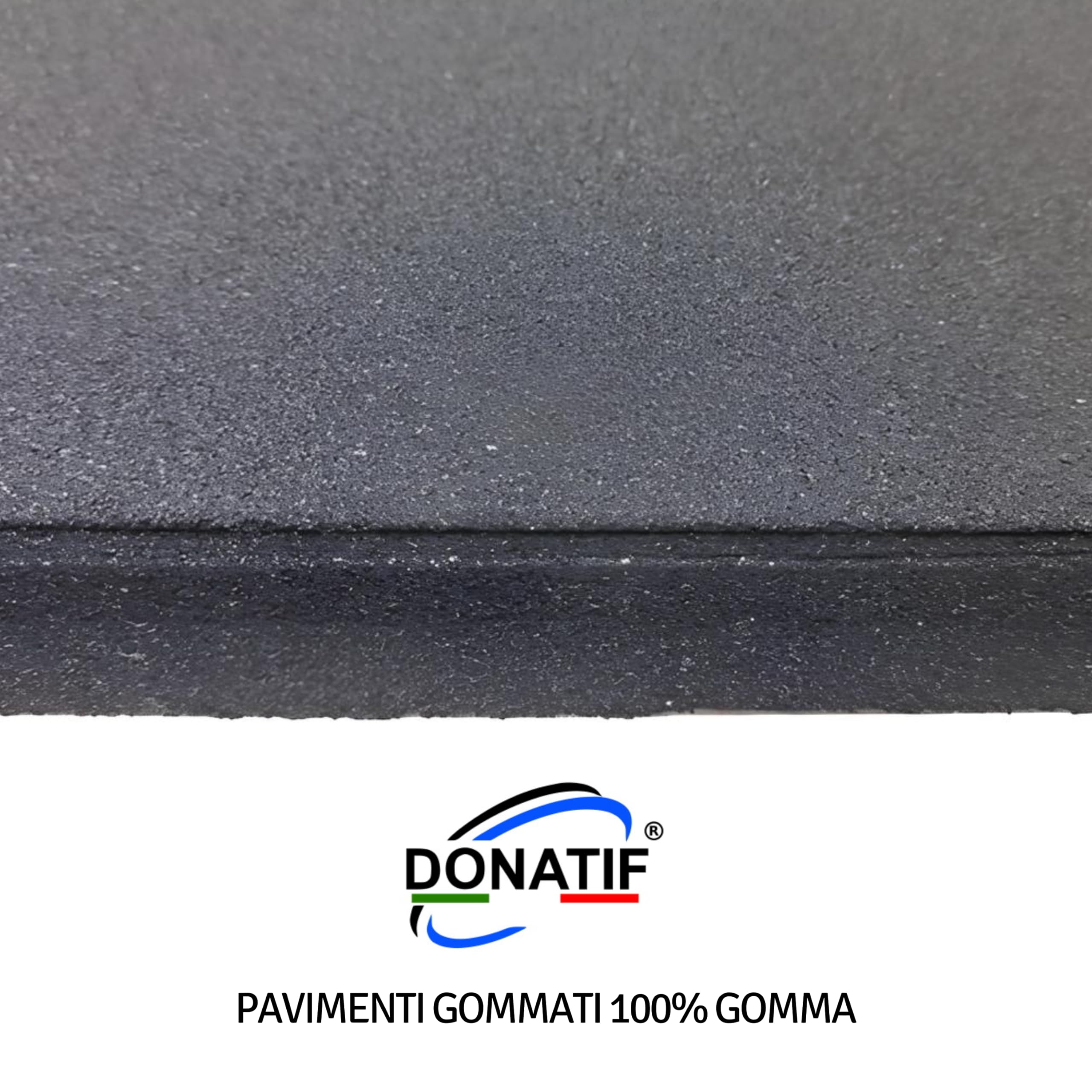 Pavimento Gommato Palestra 100x100x4 cm, Antitrauma, Antiscivolo, Fonoassorbente, Sala Pesi e Home Gym
