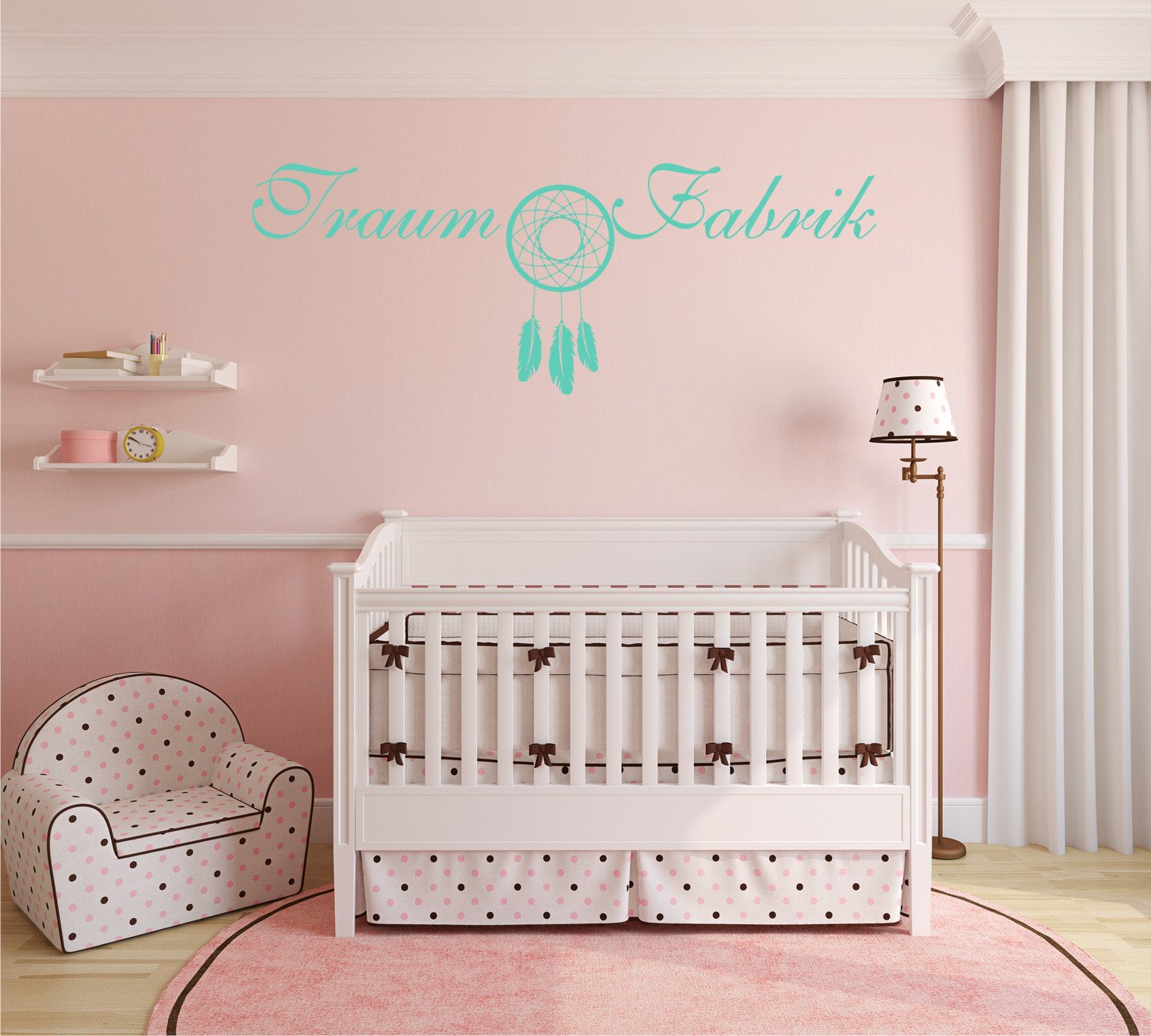 Sticker mural autocollant mural – Rêve usine – Autocollant pour S Chambre pour fille et garçon enfant -, menthe, 165x60