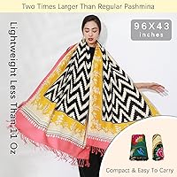 Vista 239 de DANA XU Manta de pashmina extragrande 100% de lana merina, bufanda de viaje, bufanda de cachemira para mujer, otoño e invierno, chal de gran