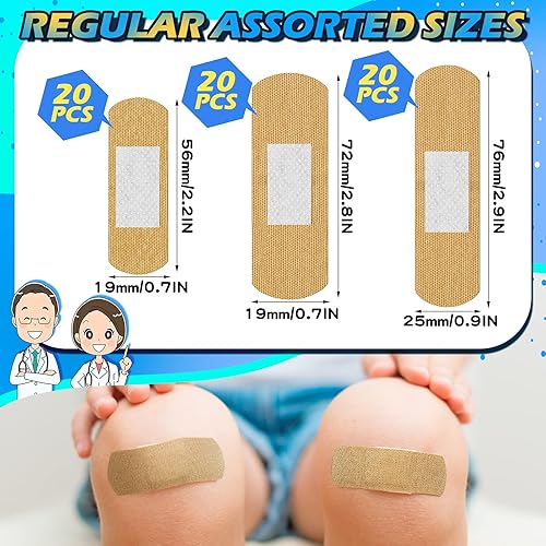 Vista 3 de Nuanchu 100 vendajes adhesivos de tela flexible, varios vendajes a granel transpirables y elásticos para nudillos para evitar infecciones