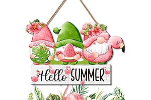 Summer Door Hanger - Flamingo Welcome Sign Decor
