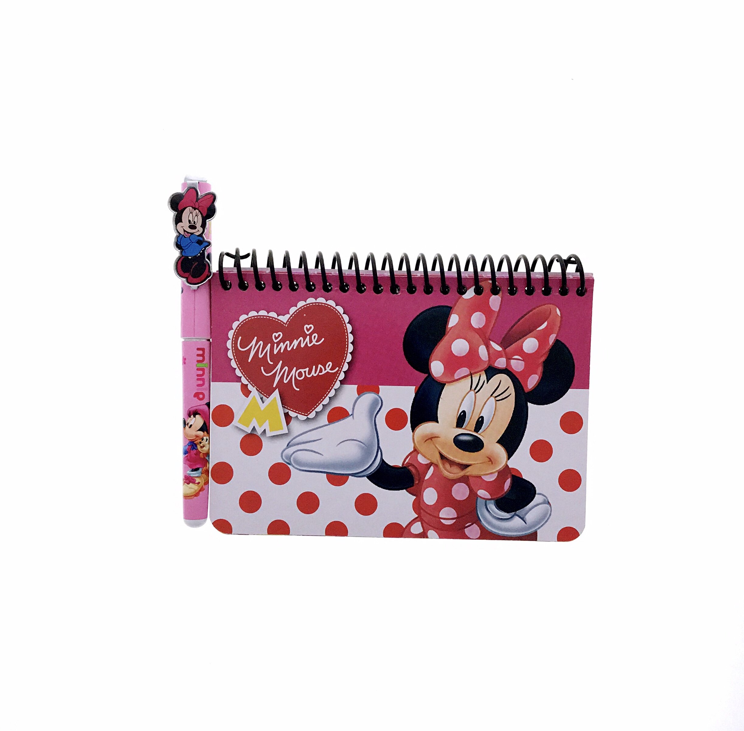 Disney Minnie Mouse Spiral Autograph Notebook with Pen (Polka Dot)