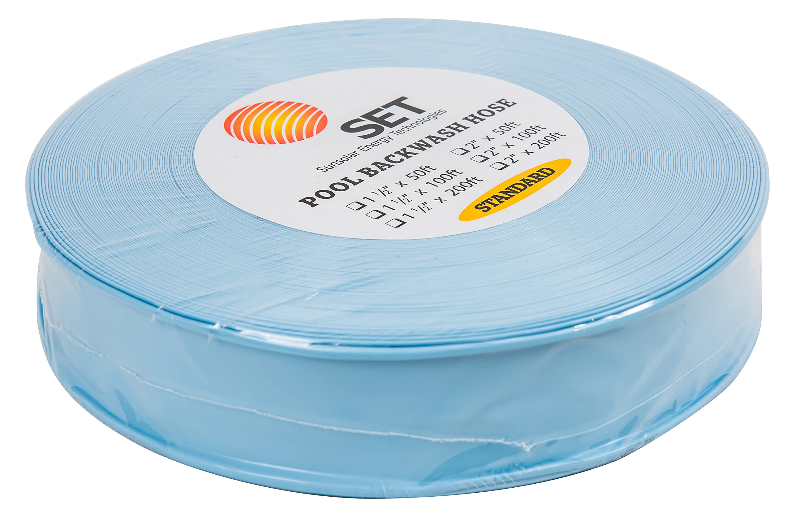 Pool Central - 25ft x 2in Transparent Blue Swimming Pool Filter Backwash Hose