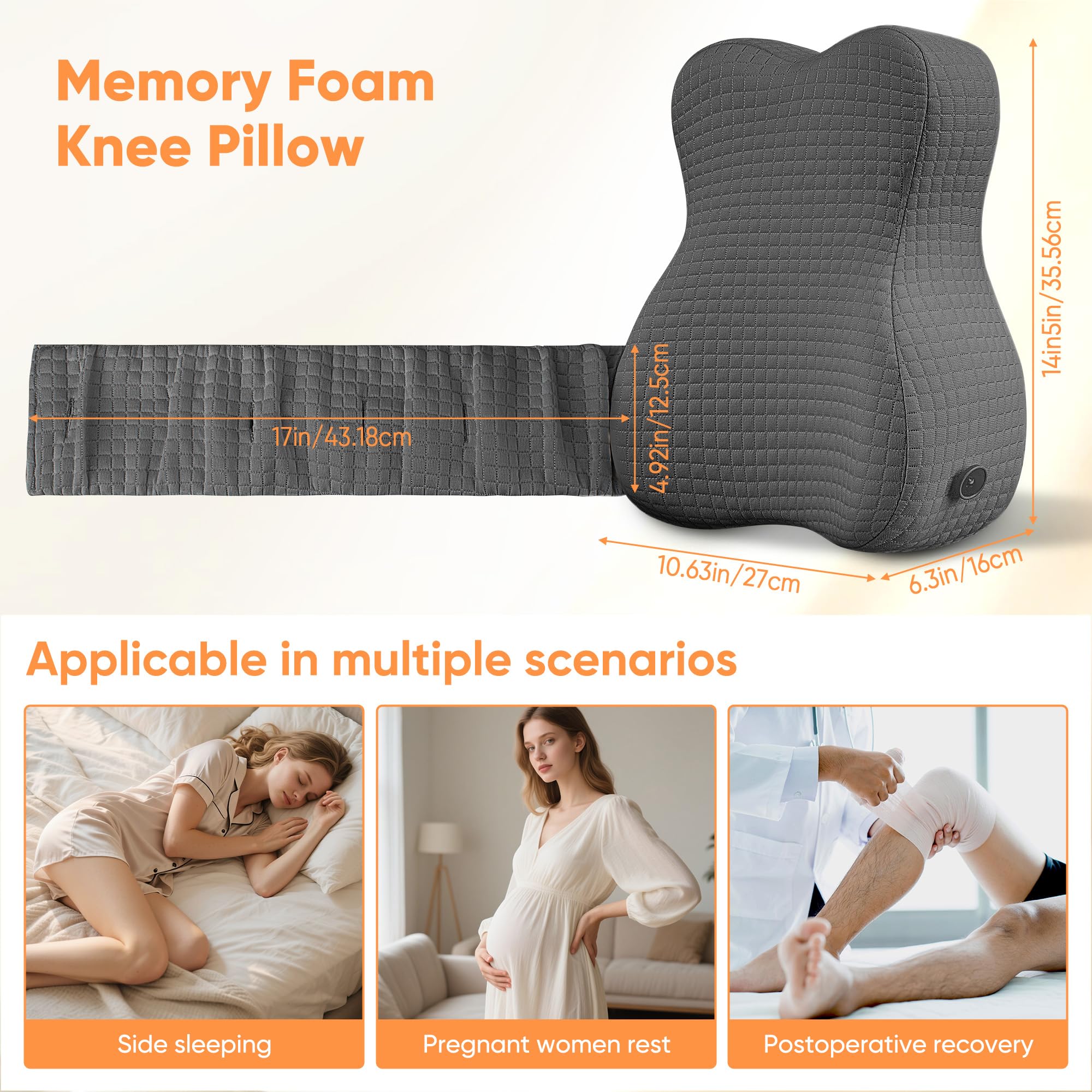 Best Knee Pillow for Side Sleepers in 2026 2 ROKAFU Knee Pillow for Side Sleepers, Leg Pillow for Side Sleeping, Sciatica Pai — product photo