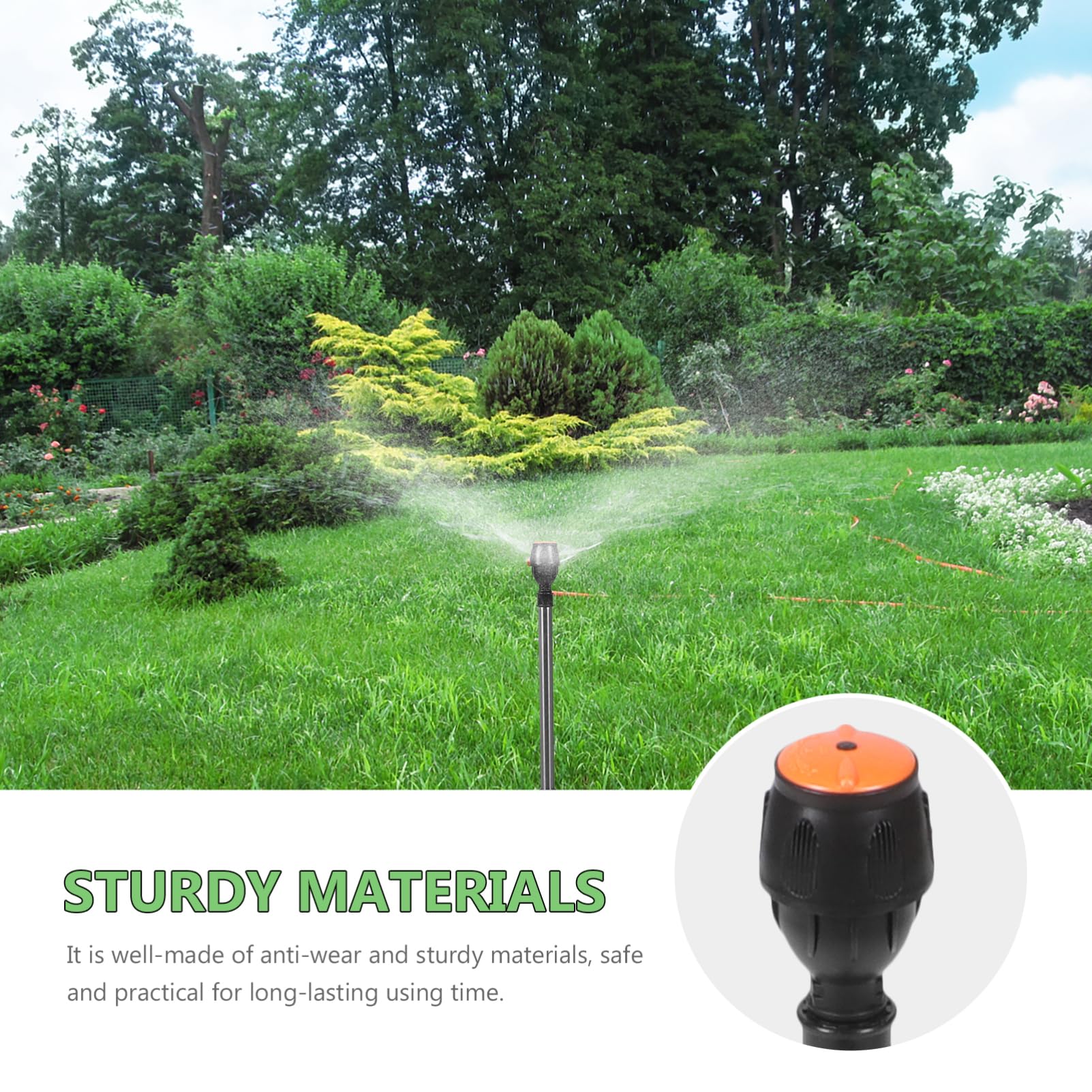 ifundom Arroseur à Trépied Rotatif Automatique pour Arrosage de Pelouse Extérieur, Système D'irrigation Jardin Buse Rotative, Trépied Télescopique Réglable, Arroseur Jardinage Pratique