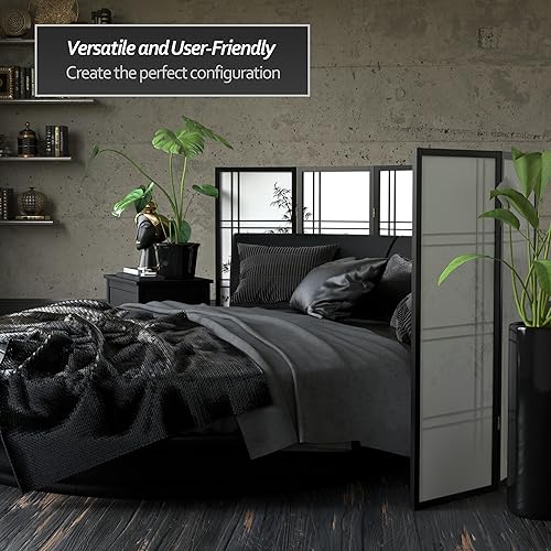 Miniatura 19 de Pantalla corta Shoji de árbol de bambú de 4 pies - Natural - 4 paneles Natural,Negro -,Rosewood,https://www.amazon.com/dp/undefined