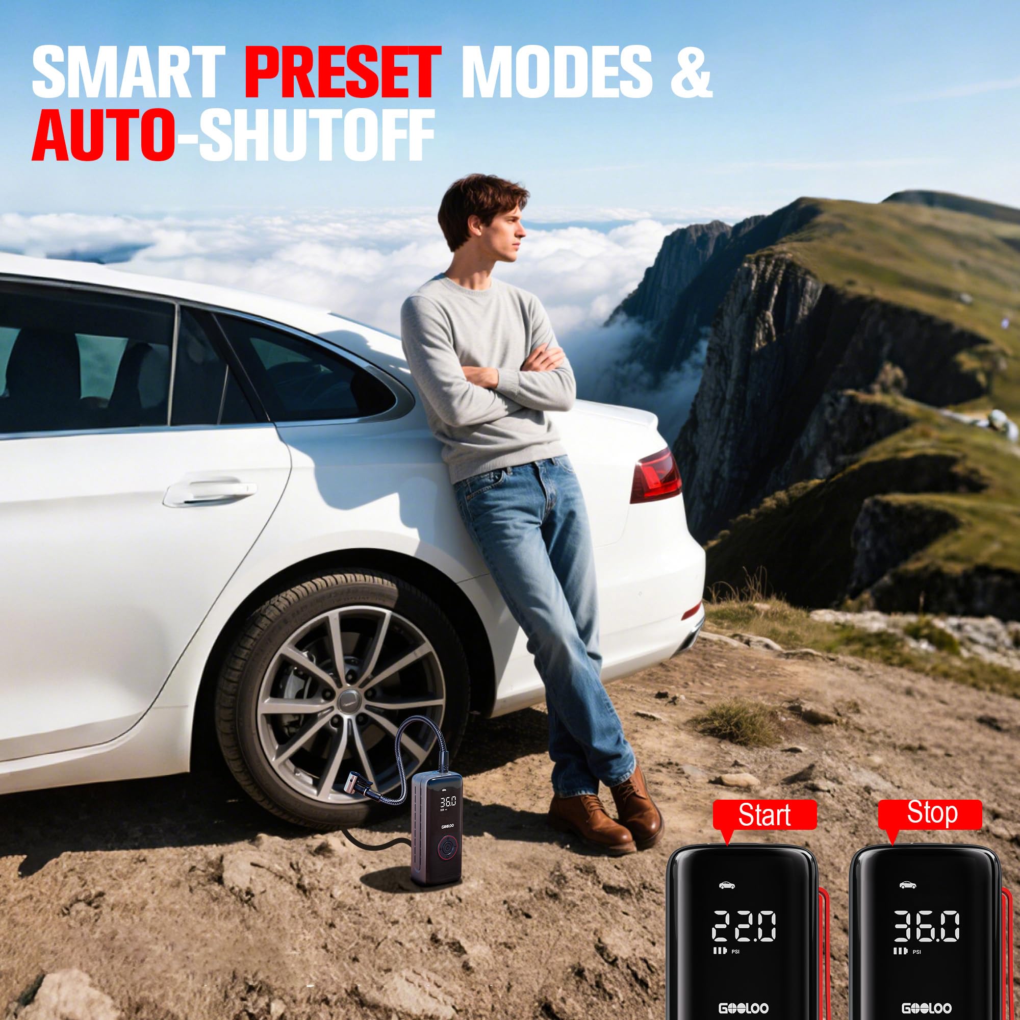 GOOLOO A6 Lite Tire Inflator - Portable & Powerful -4 GOOLOO A6 Lite Tire Inflator - Portable & Powerful -4