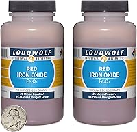 Vista 7 de Óxido de hierro rojo / botella de 8 onzas / 99.7% de grado reactivo puro / polvo de 25 micrones
