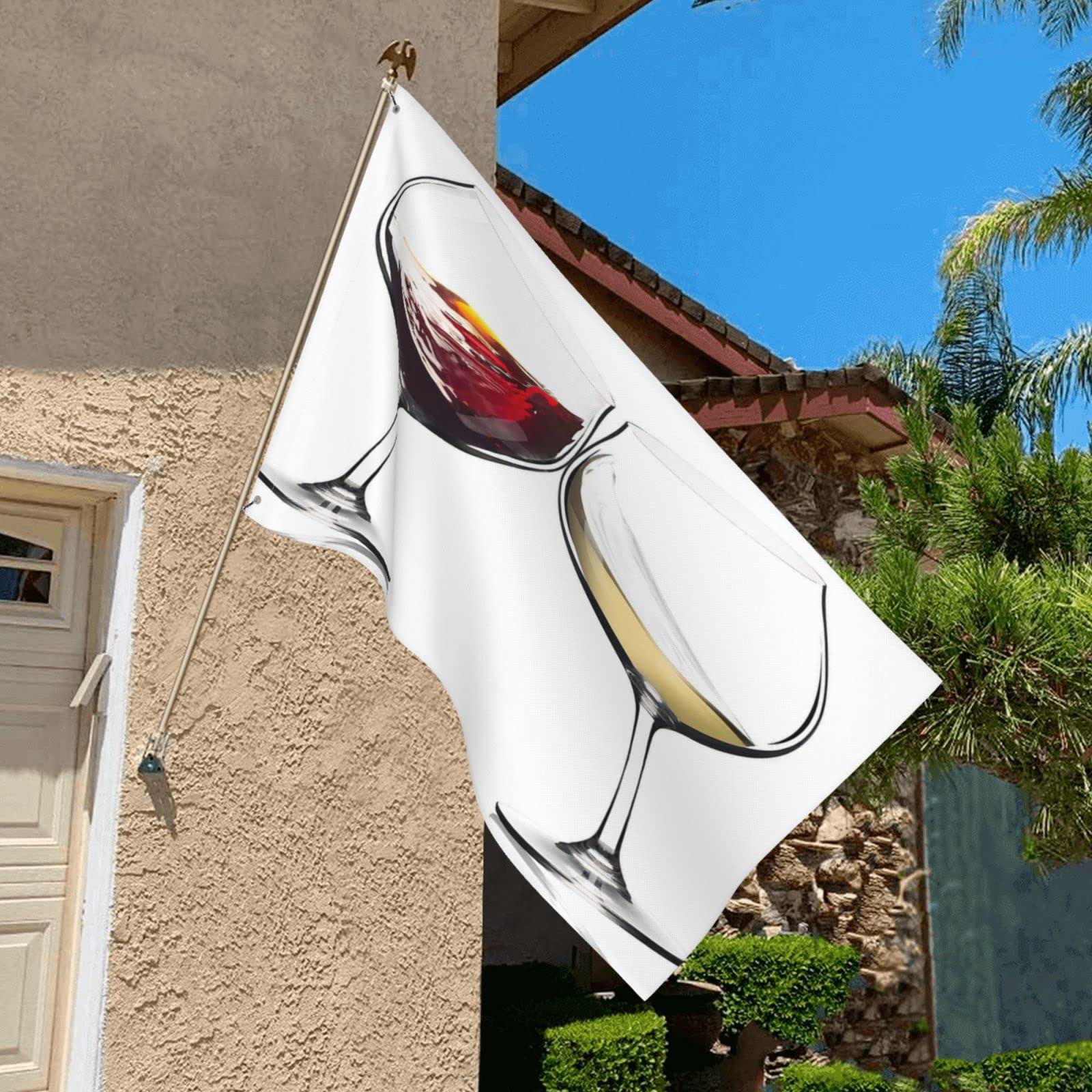 Wein-Flagge 5x3 Fuß (150x90 Cm) Mit Ösen – UV-beständig Für Garten & Haus