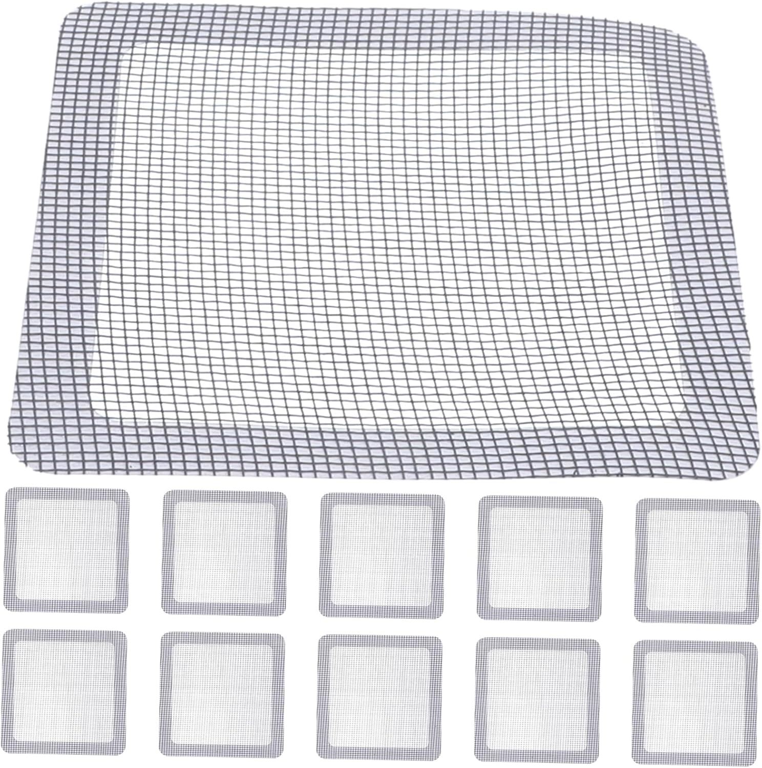 ORFOFE 1 Set Window Screen Repair Pads Easy to Install Adhesive Patches for Fixing Holes Window Door Screens White Color Quality