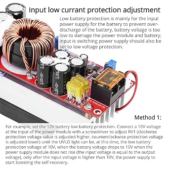 1500W Boost Converter 10-60V to 12-97V DC-DC Step Up Converter 30A Voltage Regulator with CC CV Constant Current Power Supply for LED Lights