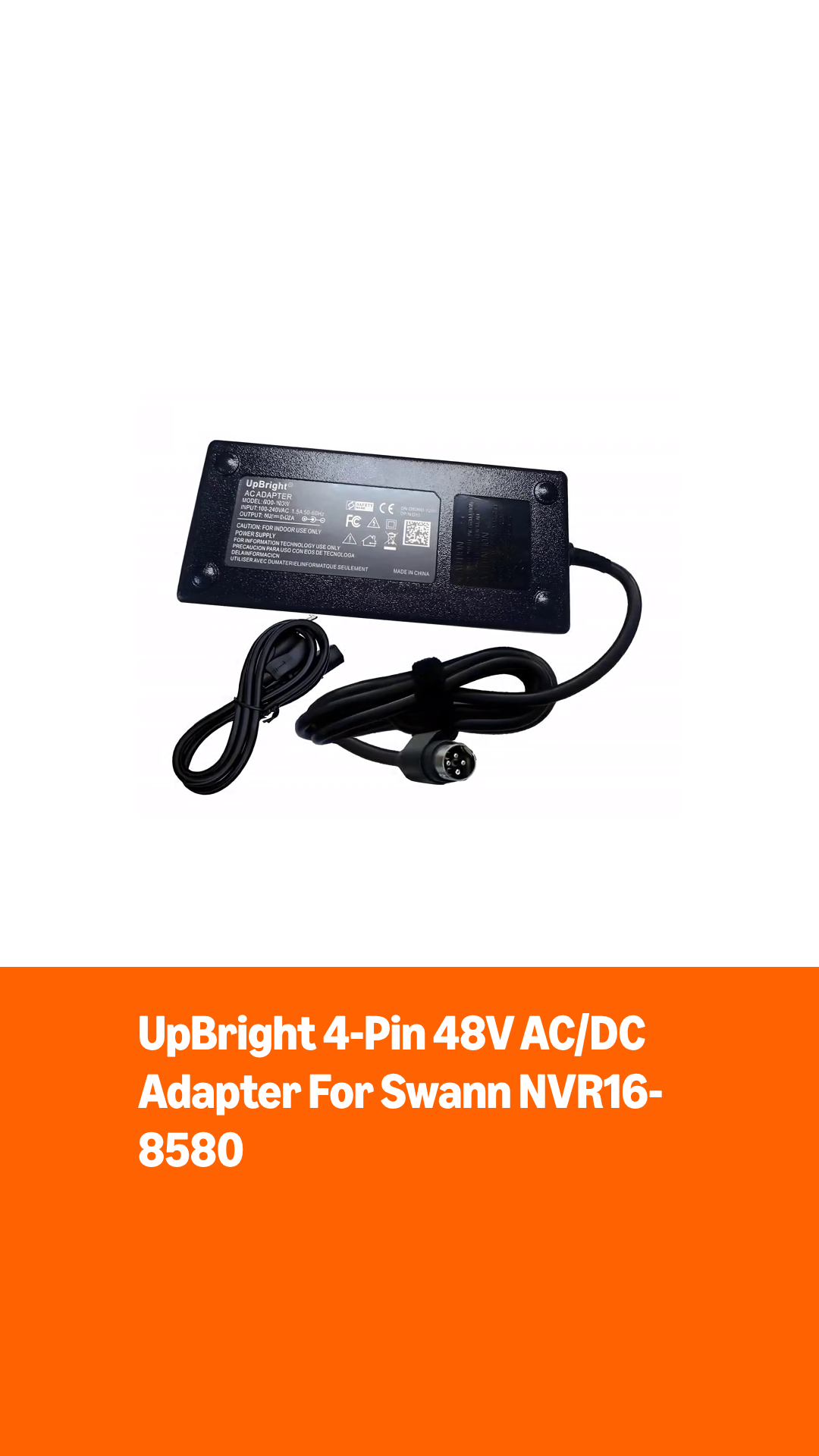 Amazon.com: UpBright 4-Pin 48V AC/DC Adapter Compatible with Swann