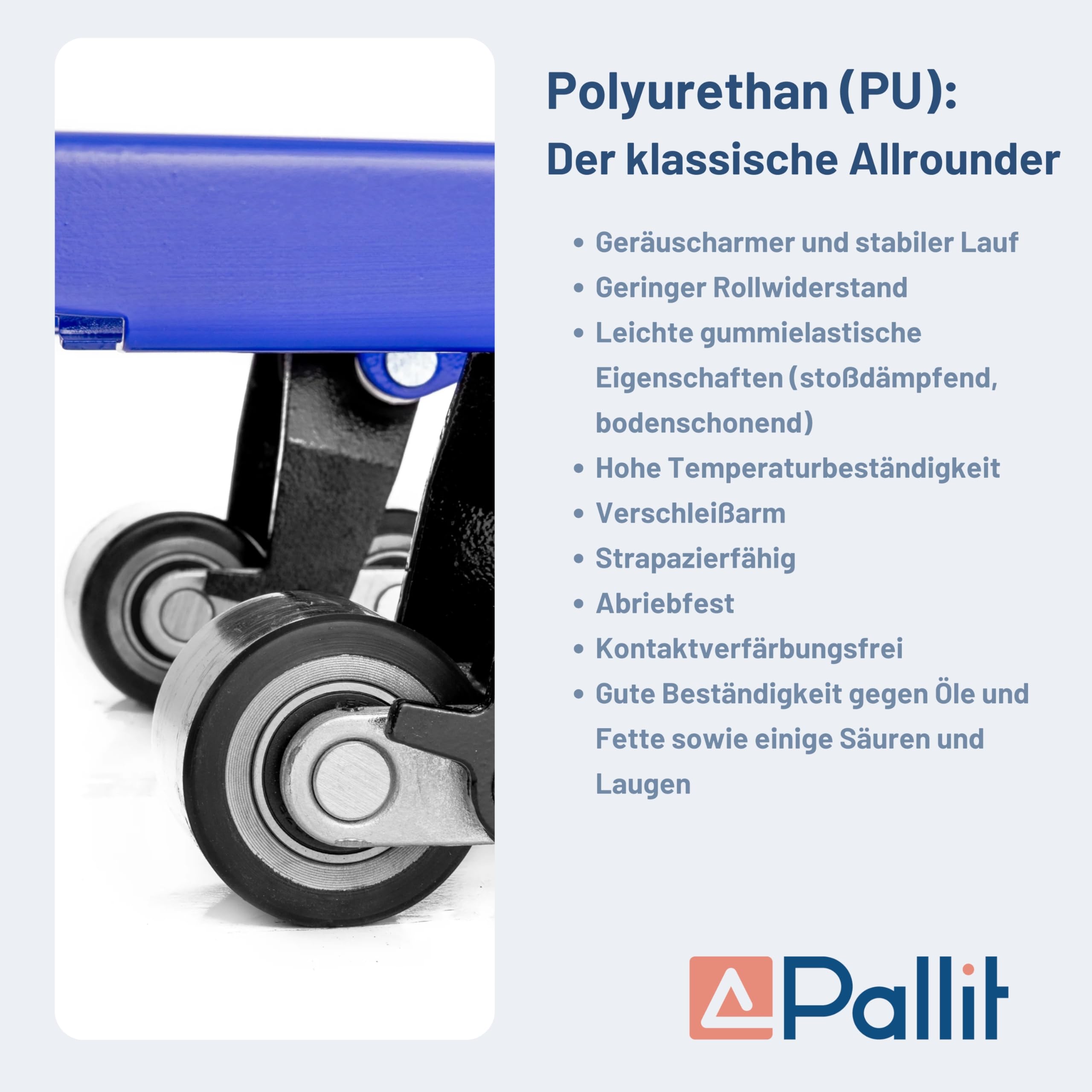 4er Lastrolle PU Laufrolle 80x70mm Rolle Hubwagen Gabelhubwagenrolle Hubwagenrolle Polyurethan schwarz