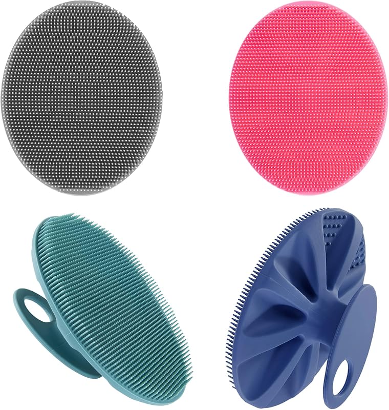 Escova de Silicone para Banho INNERNEED, Pacote com 4