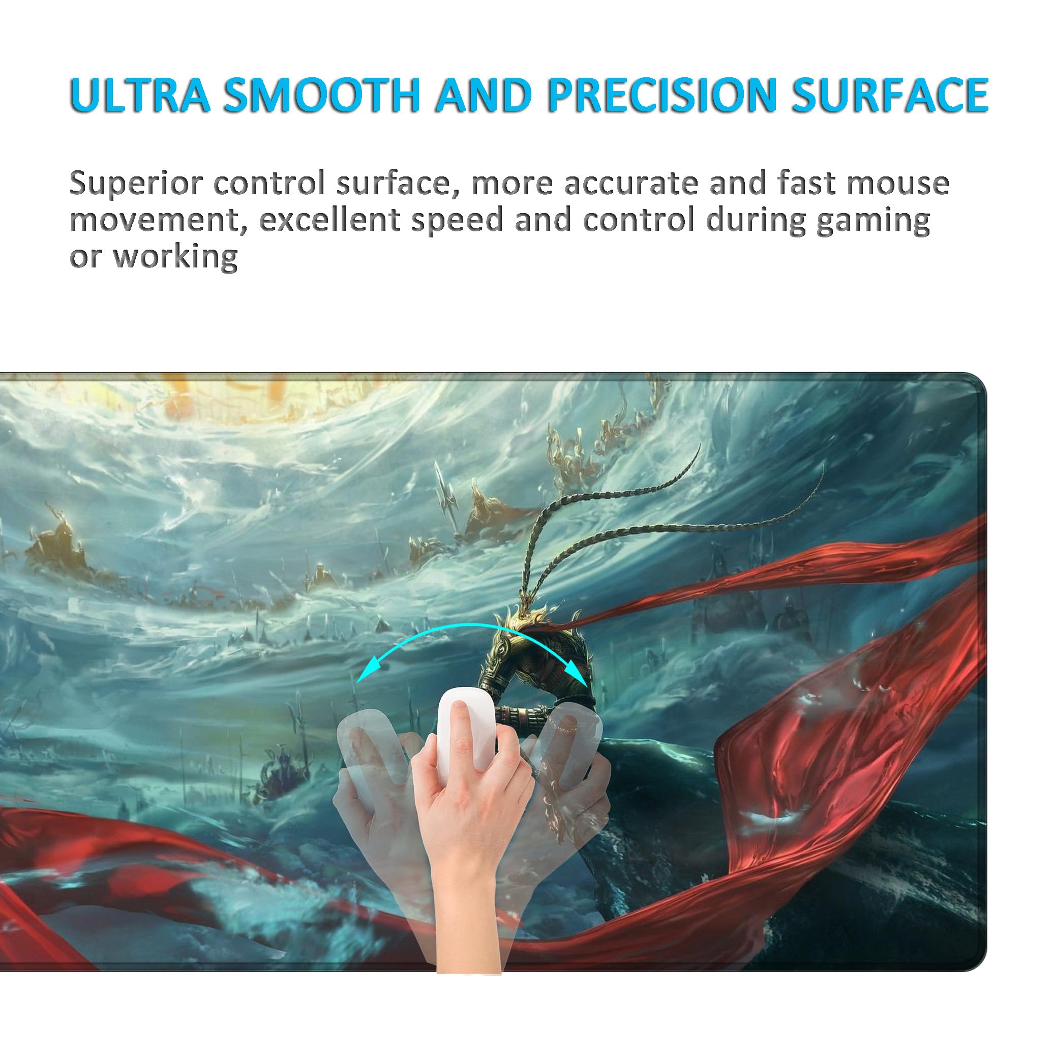LL-COEUR XXL Gaming Tappetino per Mouse Pad Laptop Scenario Scrivania Mat 1000x500x3mm (WUKONG)