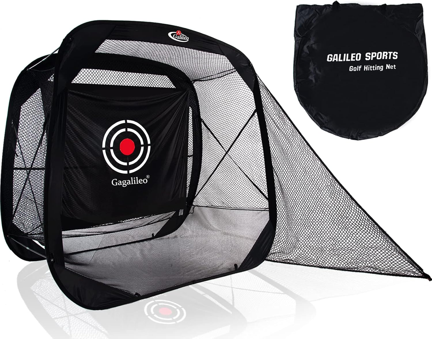 Gagalileo Pop Up Golf Practice Net: 7X7X4FT Hitting Cage with Target Portable Backyard Garage Training for Driving Chipping Swing Beginners & Golf Enthusiasts