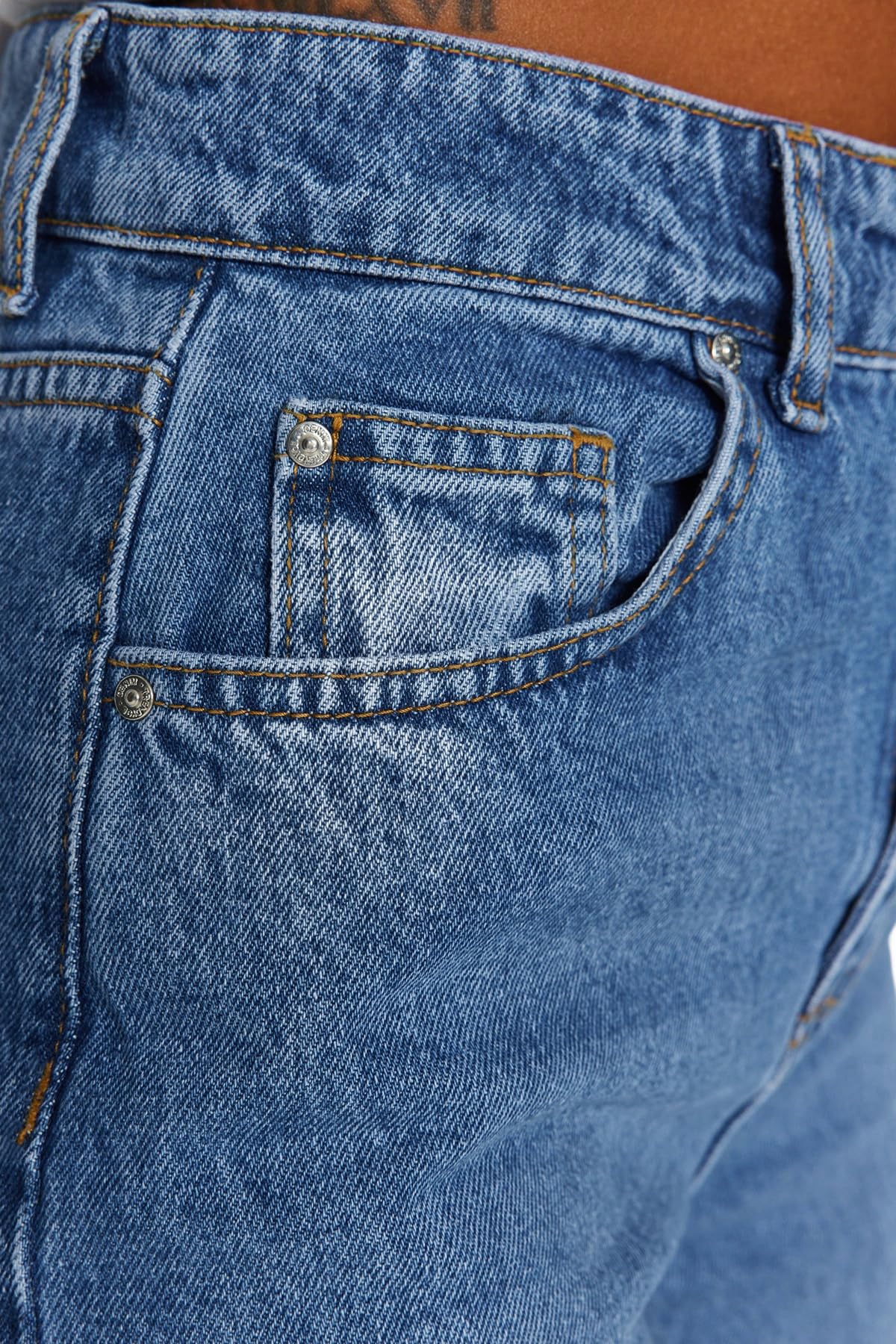 Trendyol Damen Gerade Weites Bein Hohe Taille Jeans – Bild 6