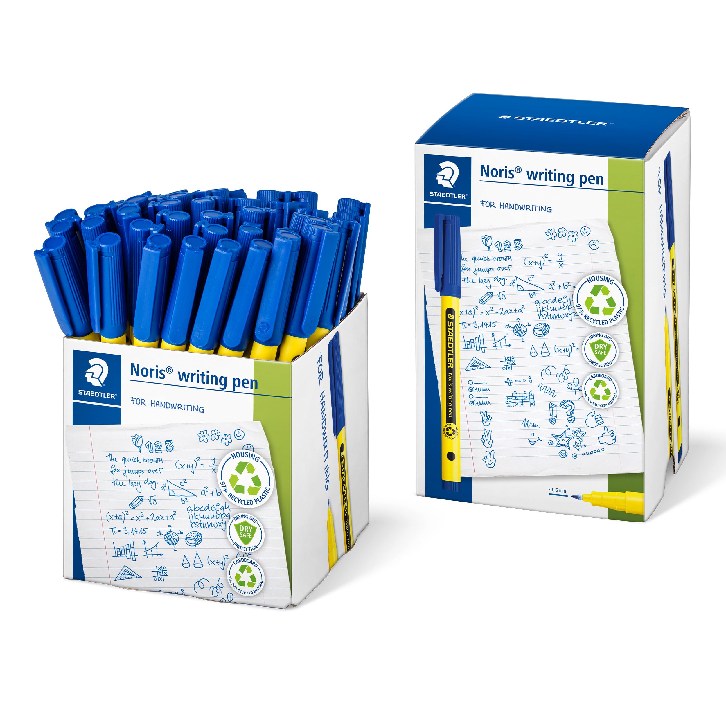 STAEDTLERNoris writing pen - Blue, box of 50 fineliners