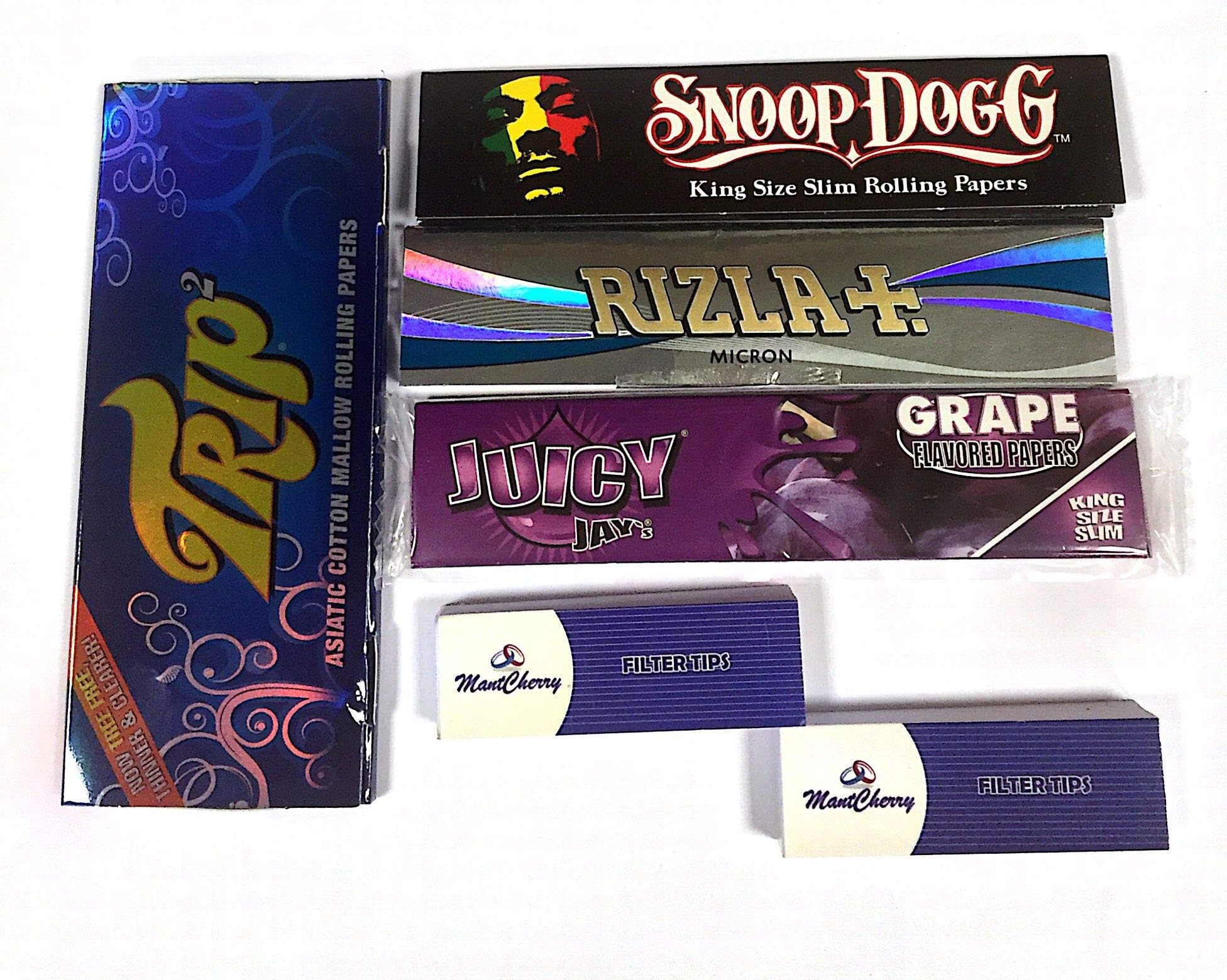 MontCherryBRAND EXCLUSIVE TIPS AND KING SIZE ROLLING PAPERS VARIETY PACK DEAL BY TRENDZ