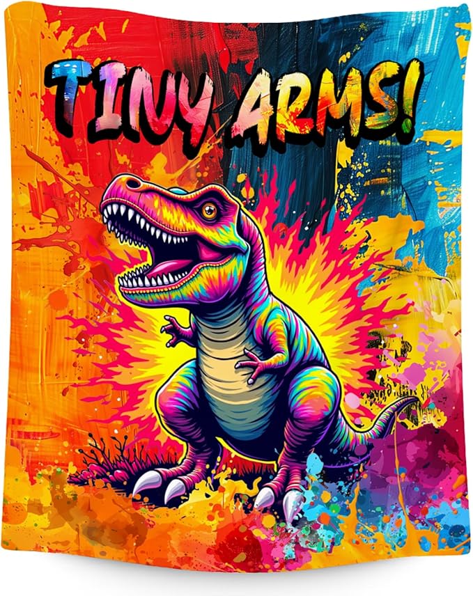 Dinosaur Blankets Gifts for Toddler Boys Teens - 40x50 Inches Soft Flannel Dinosaur Throw for Couch