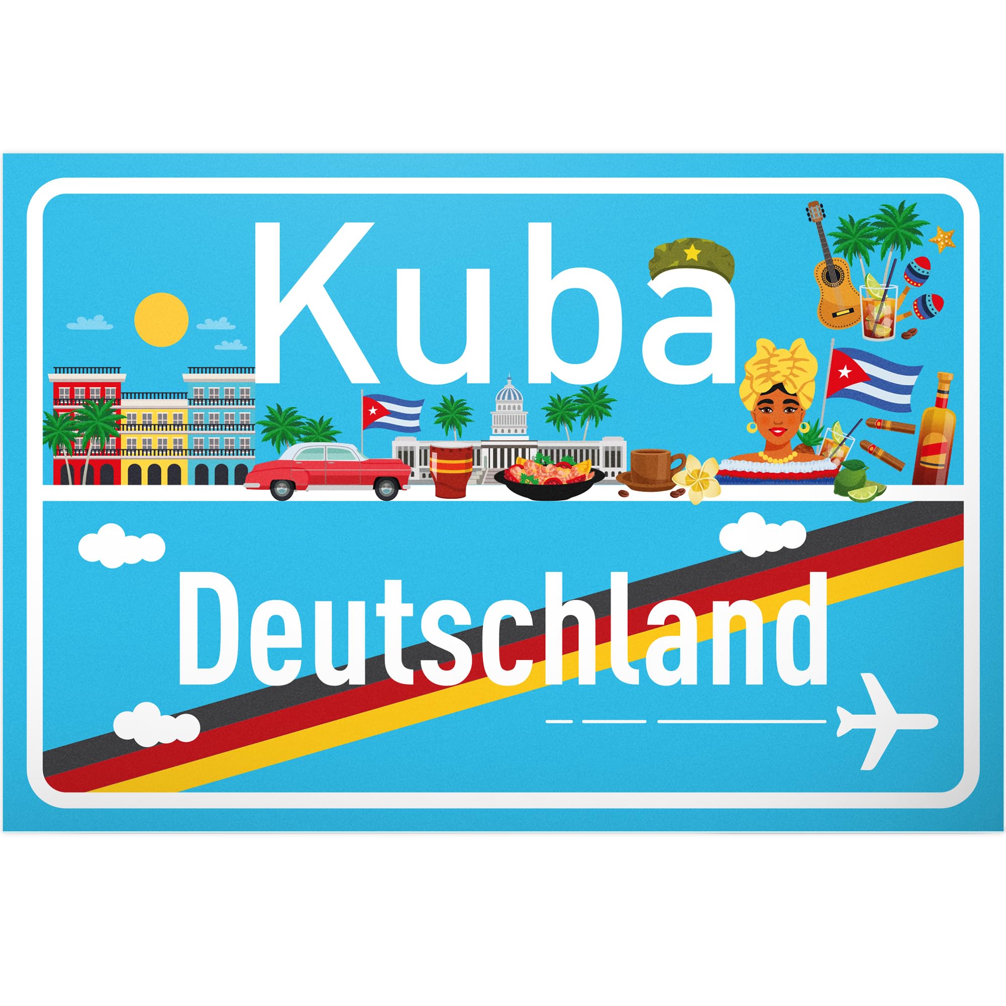 DankeDir! Neuseeland Ortsschild 30x20cm - Reisegeschenk Für Auslandsaufenthalt