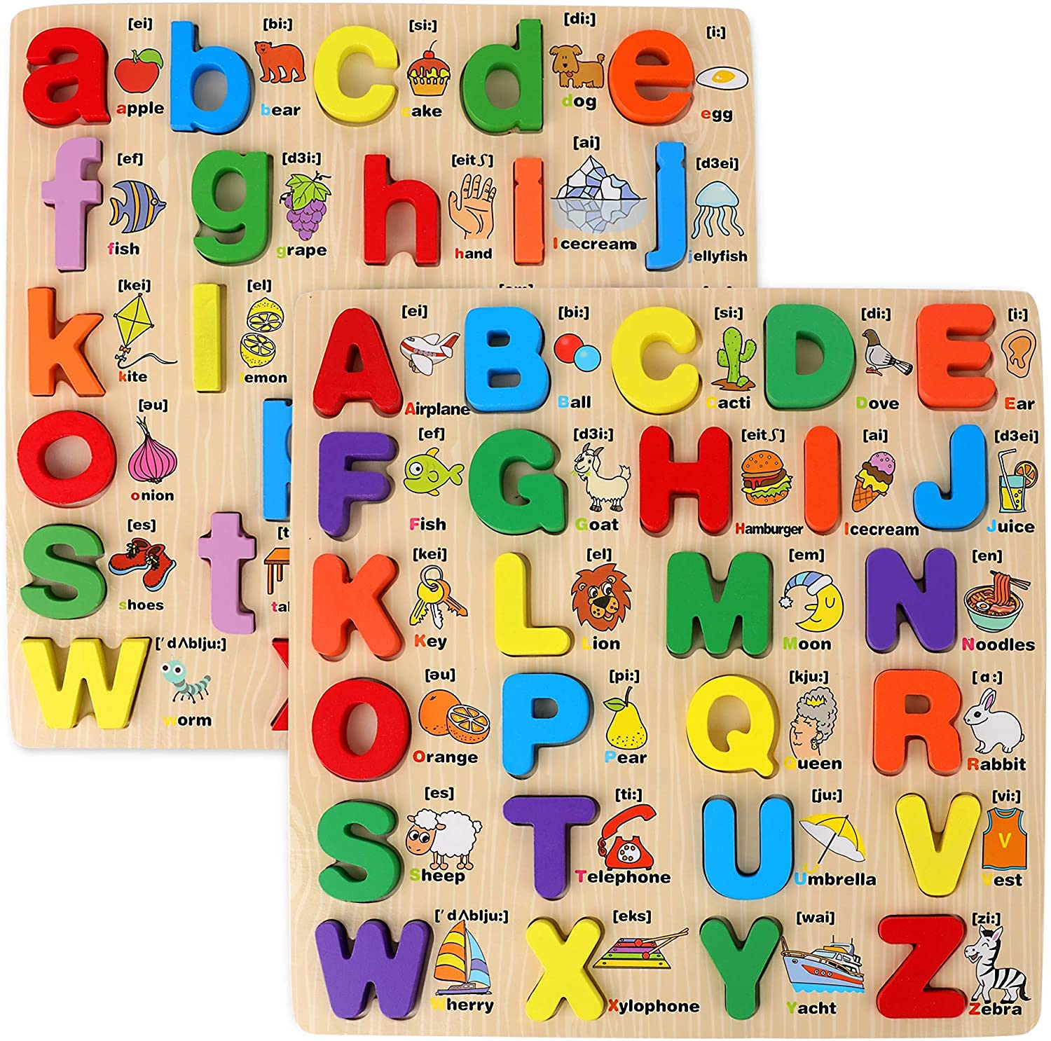 Buy Colorful Wooden Alphabet Puzzle for Kids Ages 35 Years Old