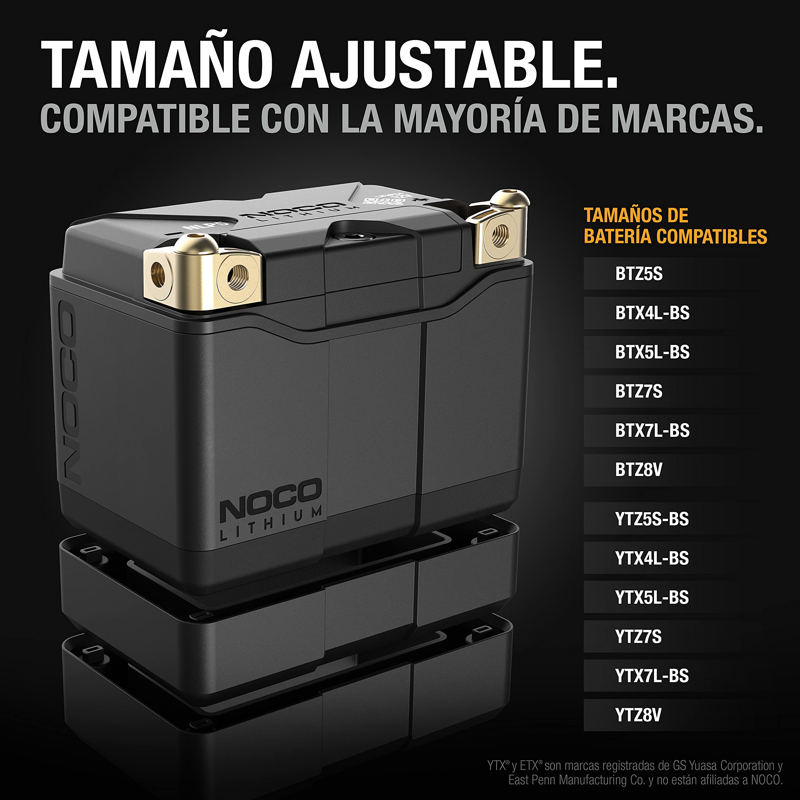 NOCO Lithium NLP5: Batería de Litio 250A, 12V 2Ah con BMS Dinámico para Motos, Motos de Enduro, Quads, Motos de Agua y Motos de Nieve