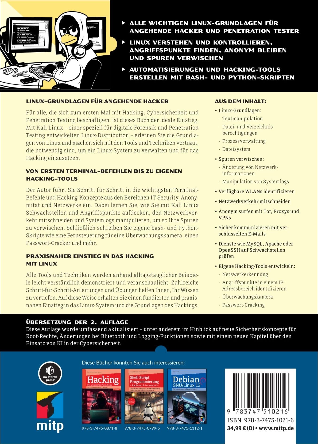 Linux Basics für Hacker: Einstieg und Hacking-Grundlagen mit Kali Linux, Netzwerke, Scripting und Security (mitp Professional)