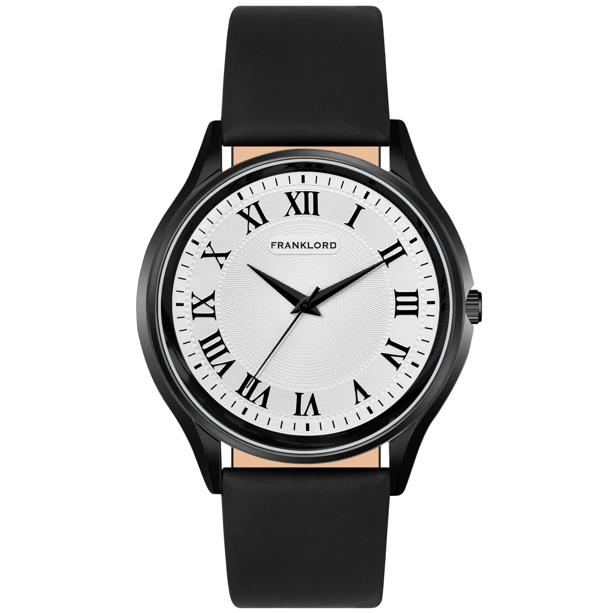 FranklordSuper Star Roman Series Analog Watch for Men | Croco Pattern Band Soft Silicone Sport Wristband |Grey Dail Round Shape | Wrist Watch for Mens