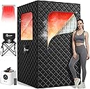 Sauna Box, 3L Portable Steam Sauna Tent for Home & Indoor Use, 1400w Personal Sauna Pod, Remote Control, Folding Chair, 15 Levels, 99-Min Timer,32" x 32" x 71"