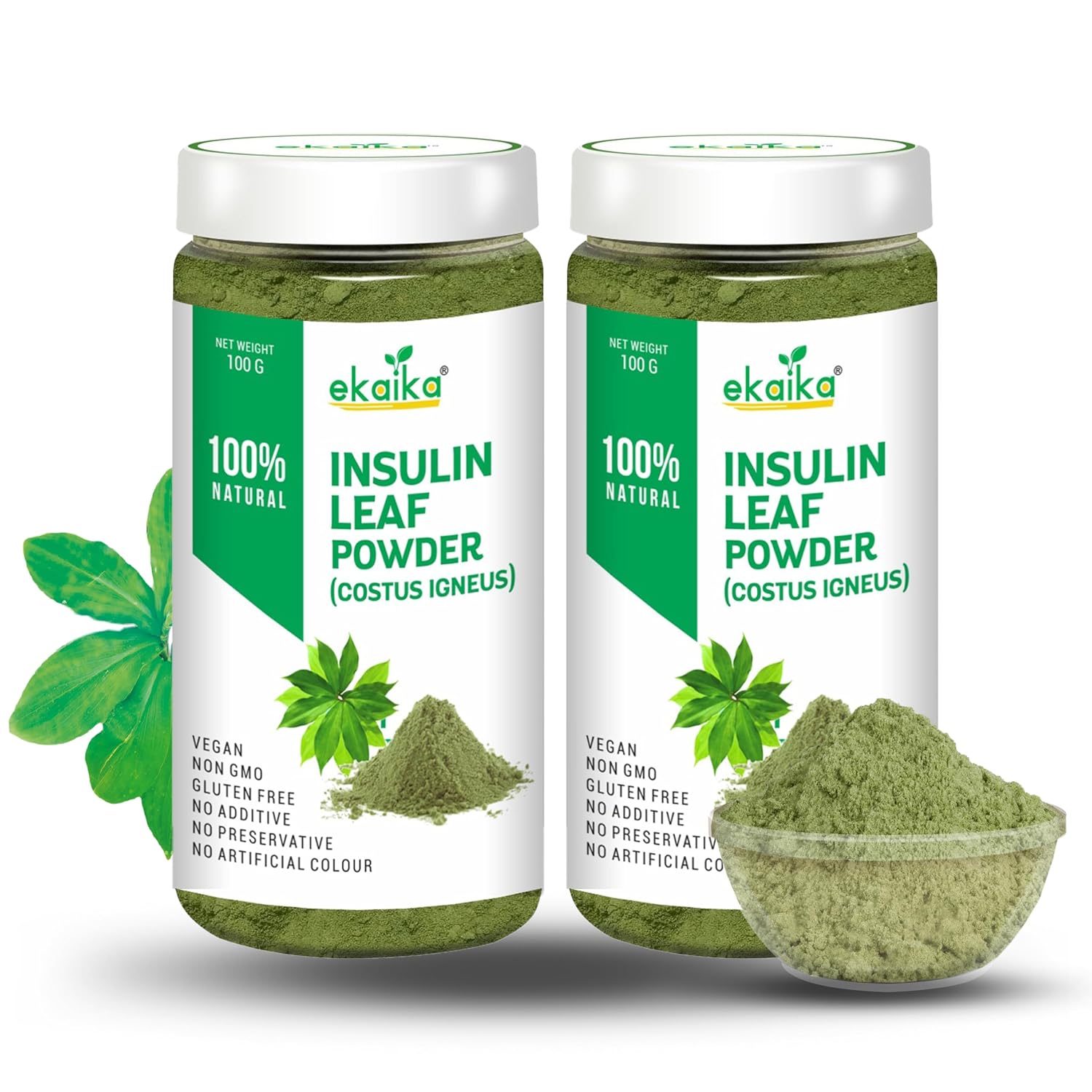Insulin Leaves Powder | Pure Himalayan Costus Igneus Powder For Diabetes Patients | Controls Blood Sugar Levels | Diabetes Care | 200g | (Pack of 2) 100g each Insulin Leaves Powder | Pure Himalayan Costus Igneus Powder For Diabetes Patients | Controls Blood Sugar Levels | Diabetes Care | 200g | (Pack of 2) 100g each