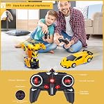 Refasy Transforming Toys Remote Control Transformation Car 2 in 1 Remote Control Cars for Kids Age 3-12, Deformation Robot Car Toys Birthday Gift for Boys Girls 3 4 5 6 7 8 9 10 12 Year Old