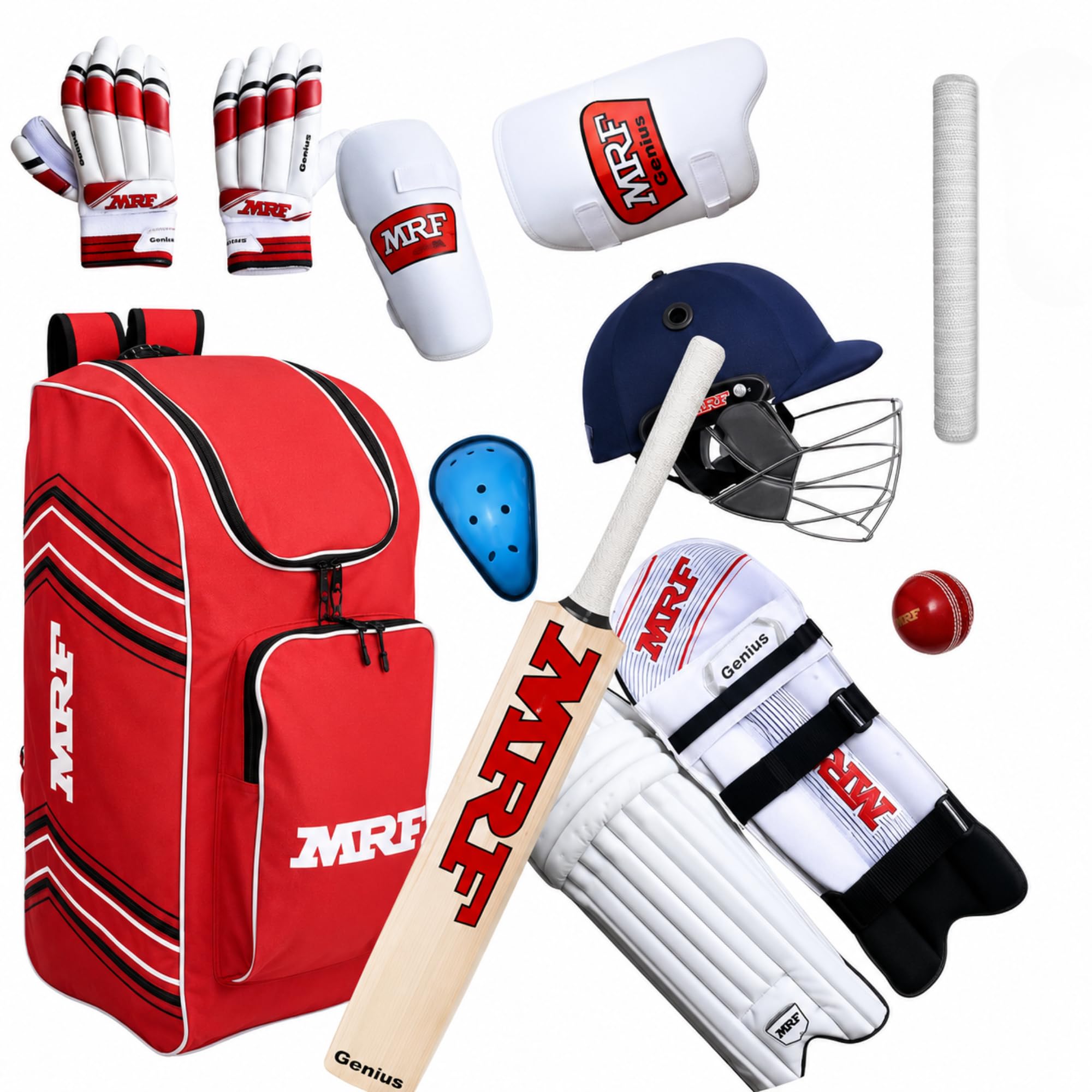 17-21 Years | Size-6 | Virat Kohli VK-18 Style Cricket Kit Set | Complete Junior Cricket Equipment with Cricket Bat, Helmet, Batting Gloves, Batting Pads, Protective Gear, Ball, Kit Bag-picture-22