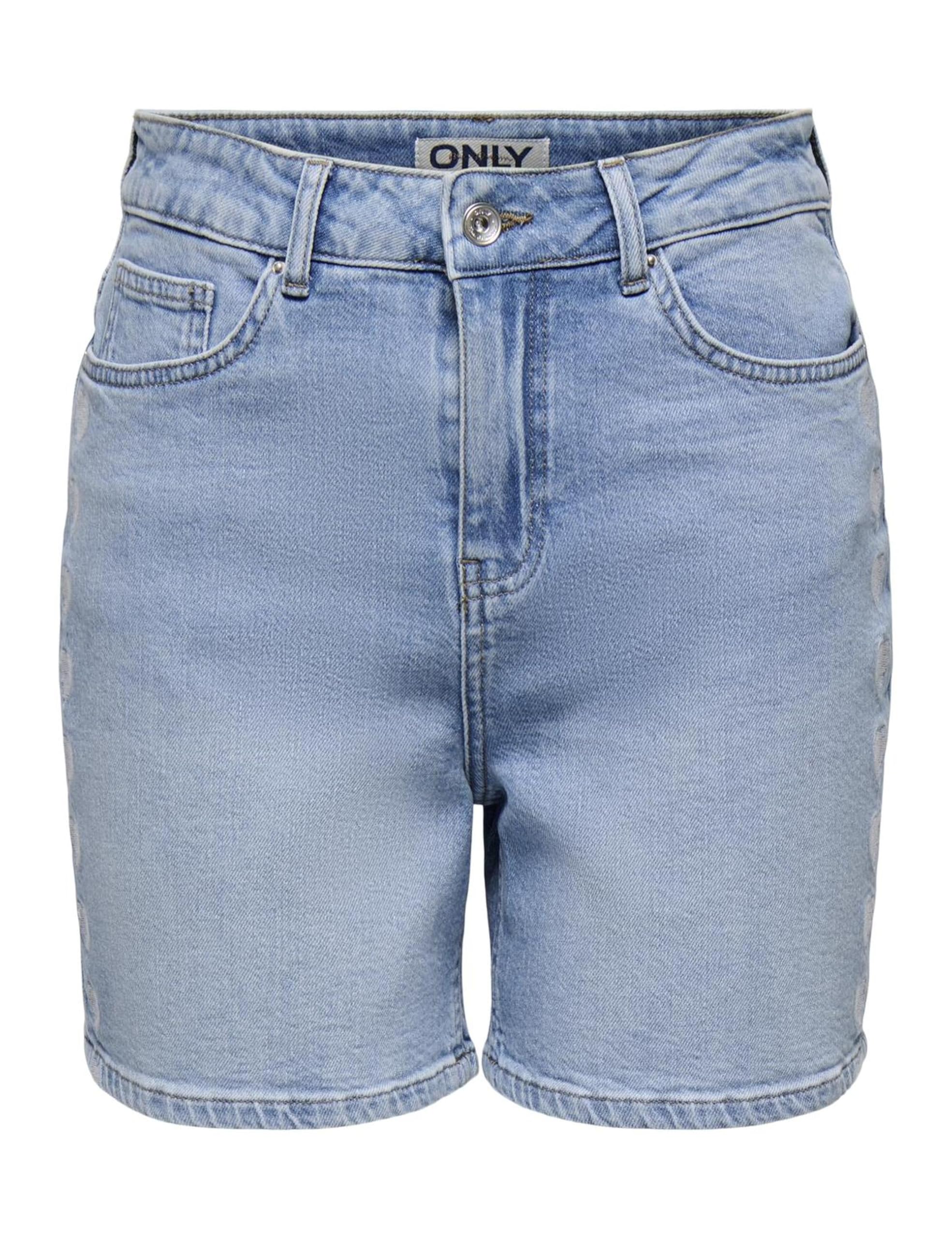 ONLY Onljosephine Stretch Emb Shorts DNM Azg, Light Blue (Light Blue Denim), L