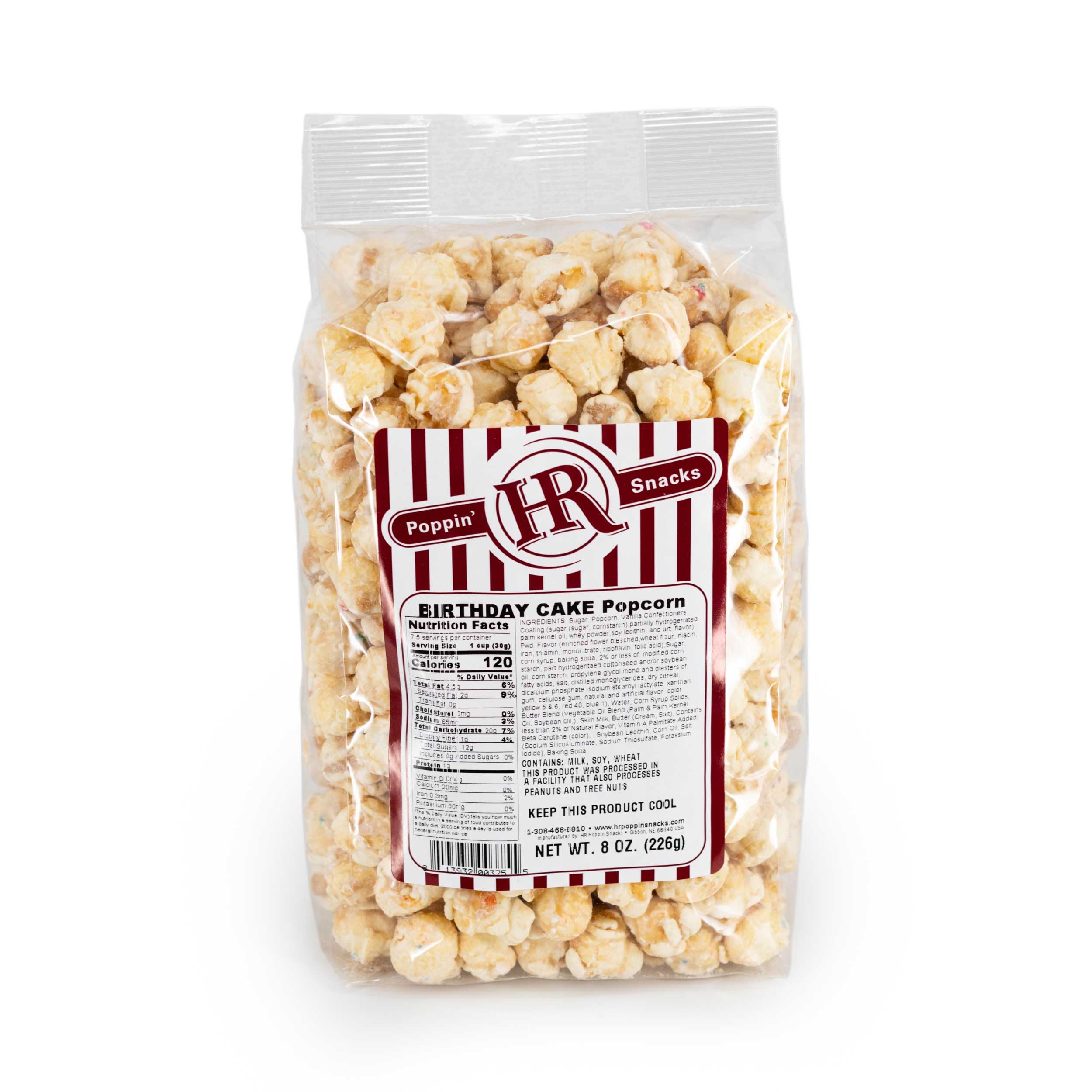 Birthday Cake Flavored Gourmet Popcorn | 4 Pack | HR Poppin' Snacks - Made in USA