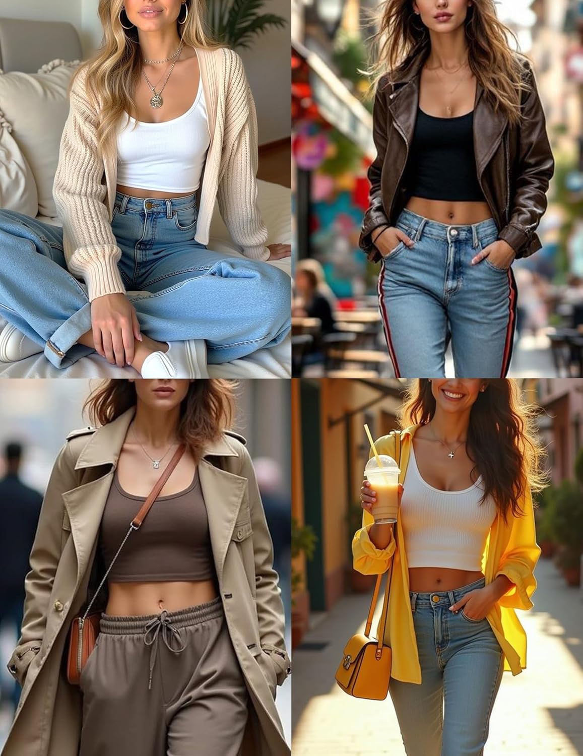 Ekouaer Long Sleeve Crop Tops for Women Scroop Neck Lightweight Basic Base Layer Thermal Undershirts Shirts - Image 6