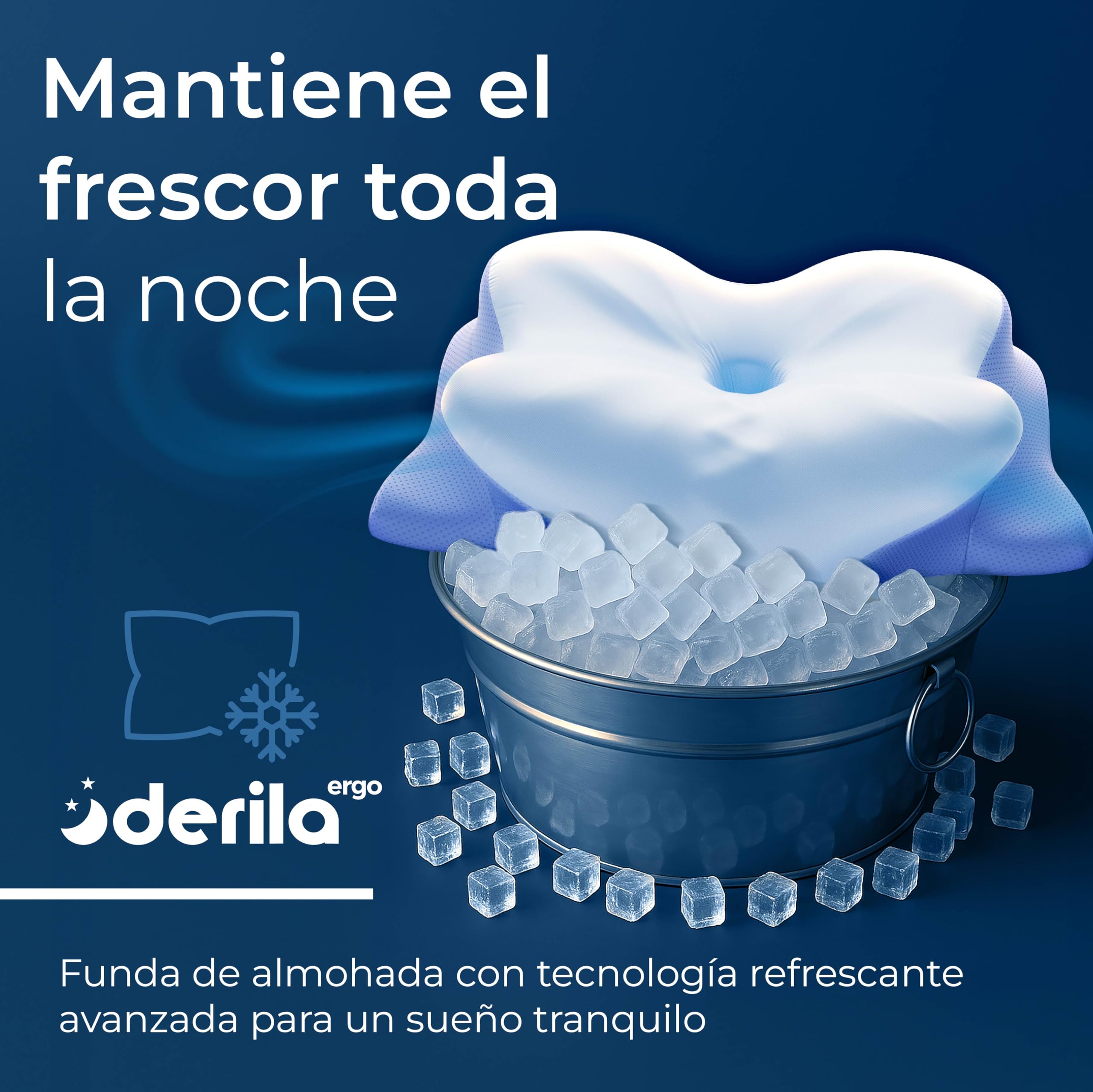 Derila Ergo Almohada Cervicales y Cuello Viscoelástica, Diseño Mariposa, Mejor Calidad de Sueño y Tecnología de Enfriamiento, Dormir de Lado, Espalda y Estómago