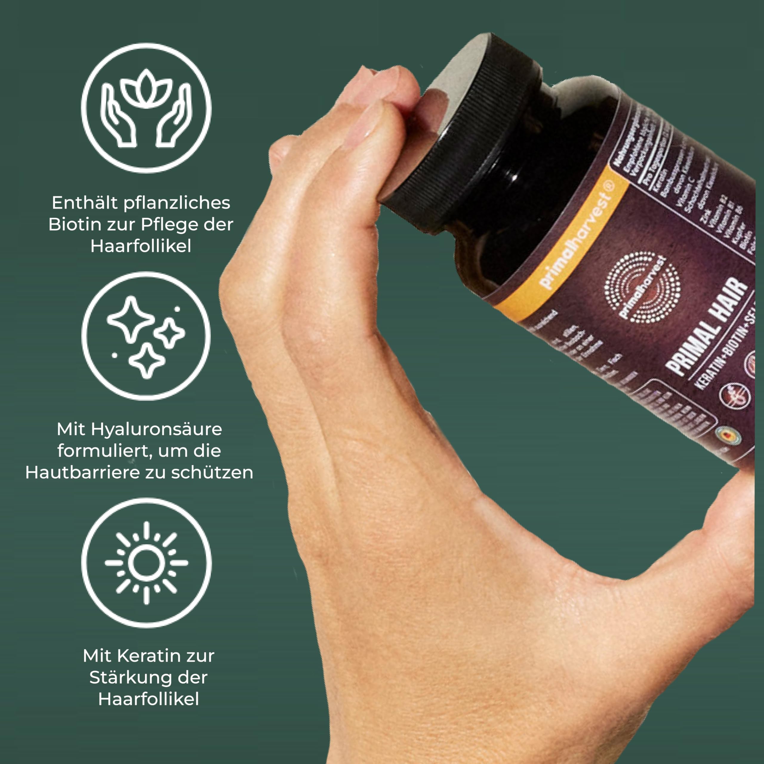 Primal Hair – Tägliches Supplement, gluten- & milchfrei, vegetarisch