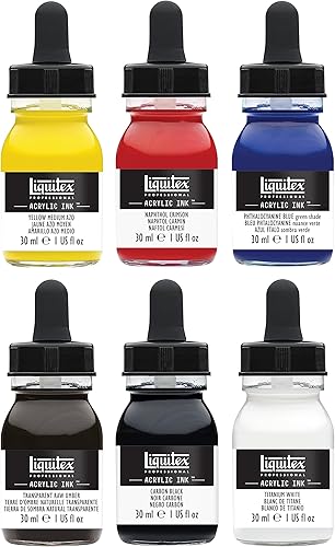 Miniatura 2 de Liquitex Tinta acrílica profesional, 1 oz (1.0 fl oz), juego de colores esenciales, juego de 6
