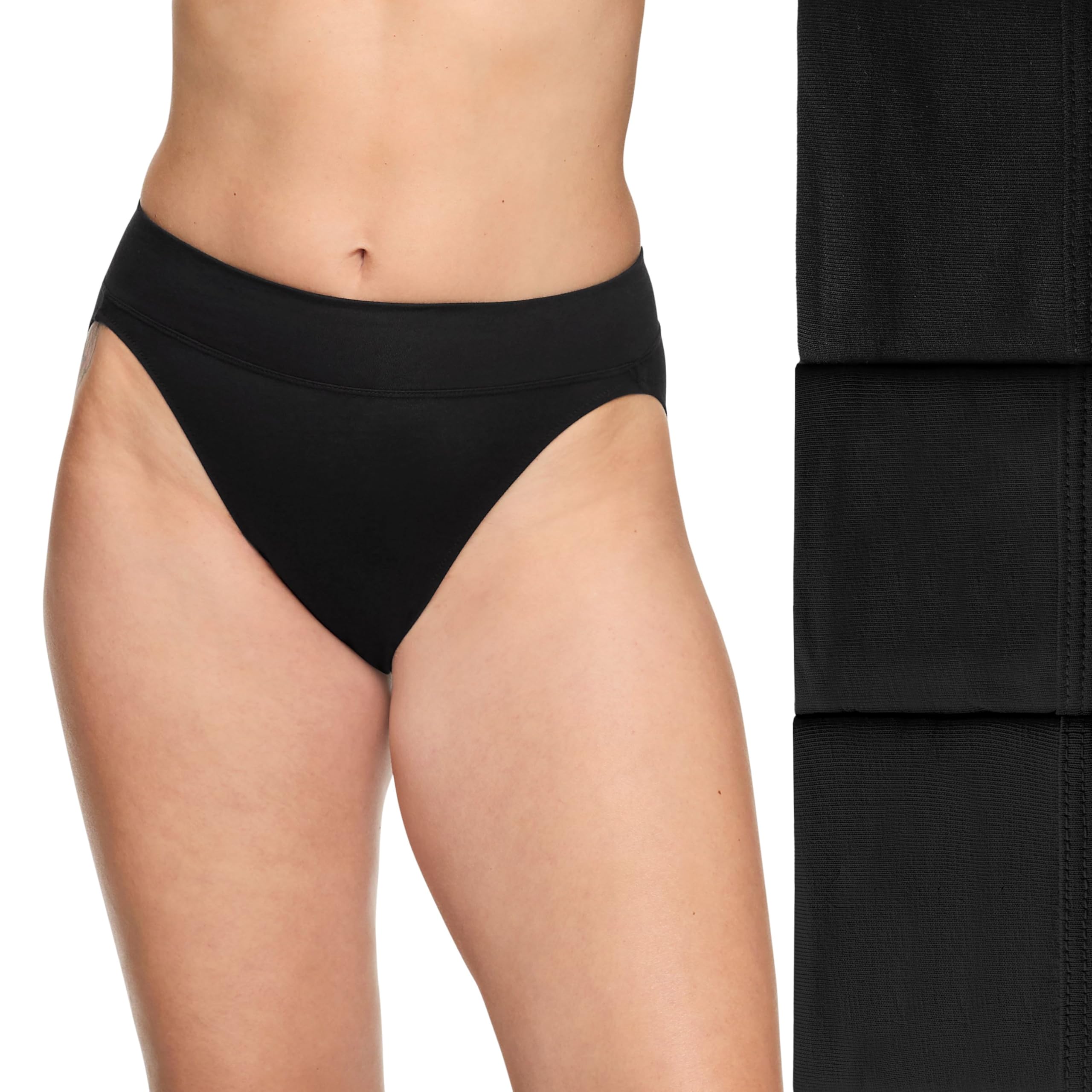Warner's Women's No Pinching No Problems Dig-free Mid-waist 3-pack Hi-cut Rt4403p