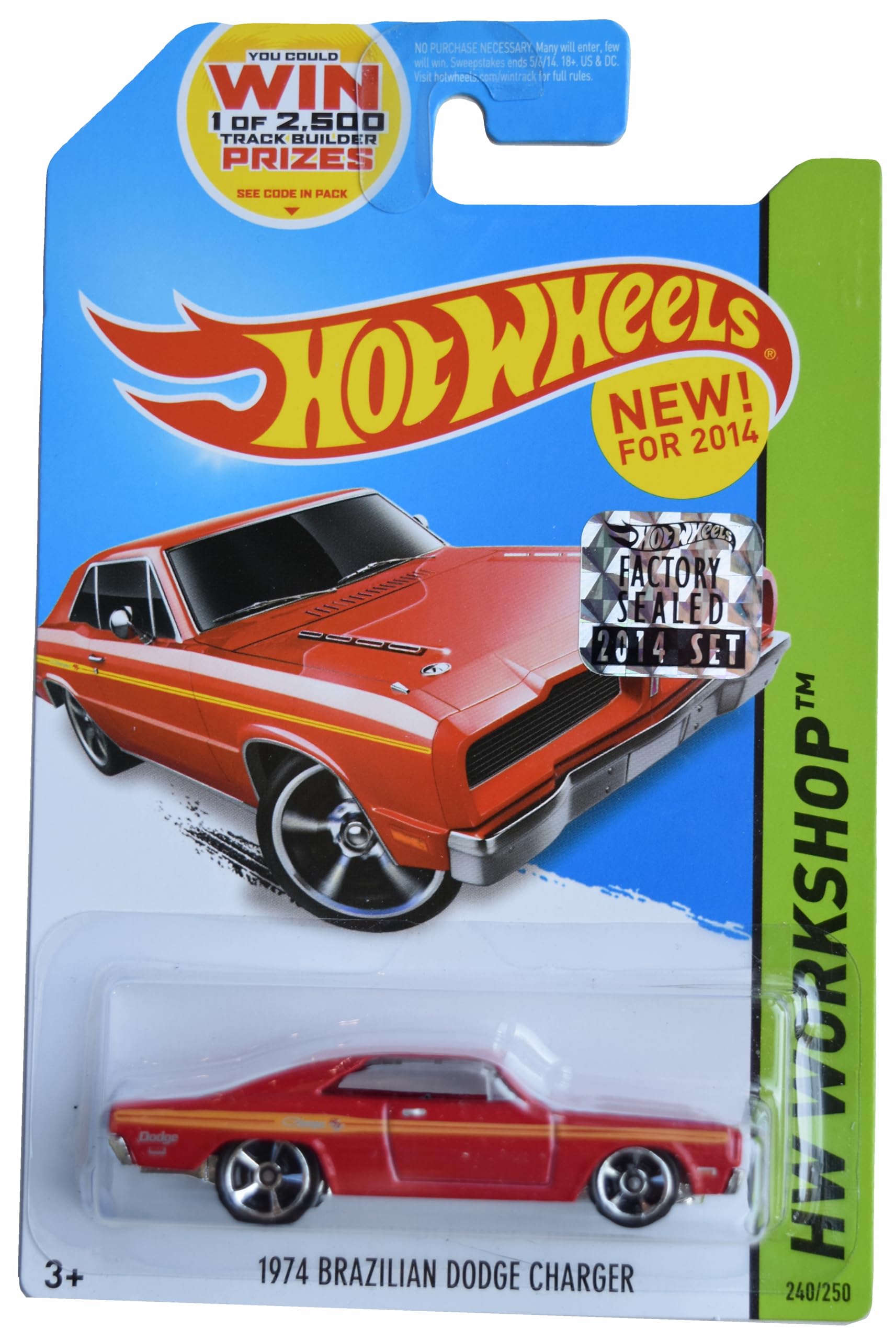 Hot Wheels 1974 Brazilian Dodge Charger, HW Workshop 240/250 [red