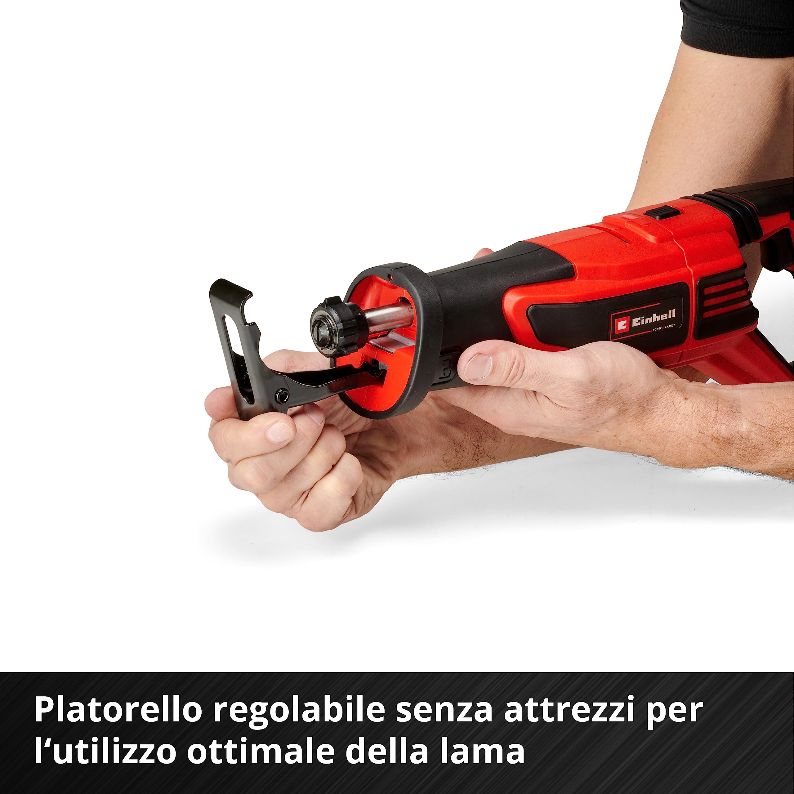 Einhell Professional sega universale a batteria TP-AP 18/28 Li BL-Solo PXC (18V, 950W, Brushless, altezza di sollevamento 28mm, 2.500 min-1, profondità 20cm (legno), maniglia girevole, senza batteria)