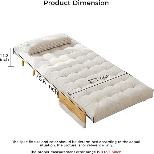 Miniatura 7 de Silla convertible para cama, futón 3 en 1, sofá cama, sofá cama, sofá cama, sofá cama, sofá cama, sofá cama, sofá cama, sillón reclinable para